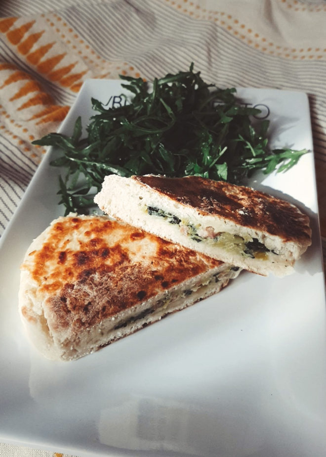 Naans poireaux et épinards